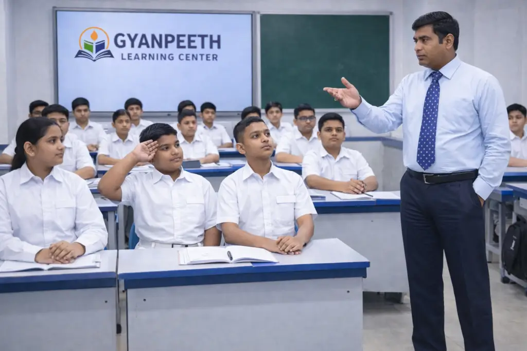 Director of gyanpeeth adressing students