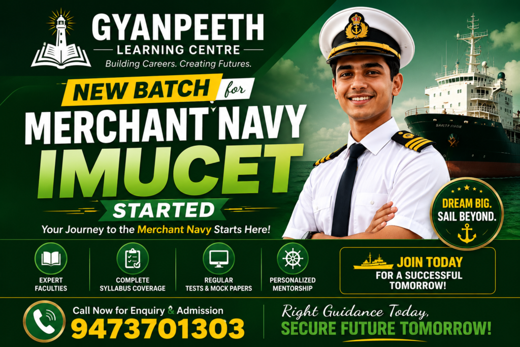New Batch for Merchant Navy IMUCET Started at Gyanpeeth Learning Cente